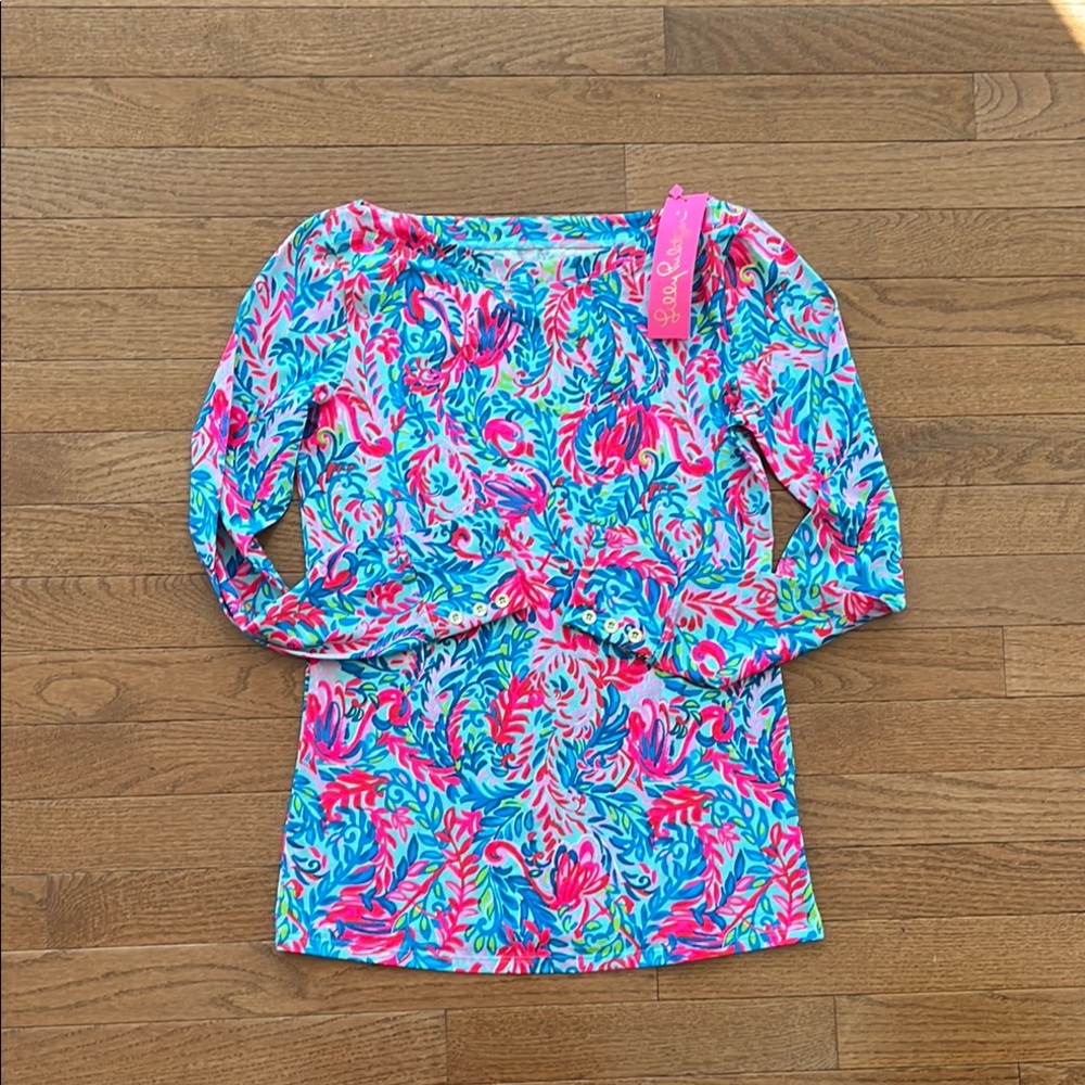 Lilly Pulitzer Aleah Long Sleeve Vibrant Top